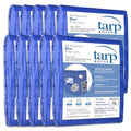 KOTAP All-Purpose Multi-Use 5-mil Poly Tarp, Blue, Cut Size 8 x 18 ft./Finished Size 7 ft. 4 in. X 17 ft. 6 in., TRA-0818-10, Waterproof - color: Blue, size: 8 X 18 Ft., (10-pack)