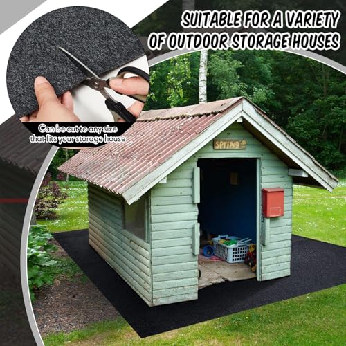 Haull Shed Floor Mat 4 x 5 ft Outdoor Waterproof Nonslip Durable Storage Sheds Protector Rug for Carport Patio Garage Garden Spring Summer Outdoor, Storage Shed Not Included - size: 4 x 5 ft