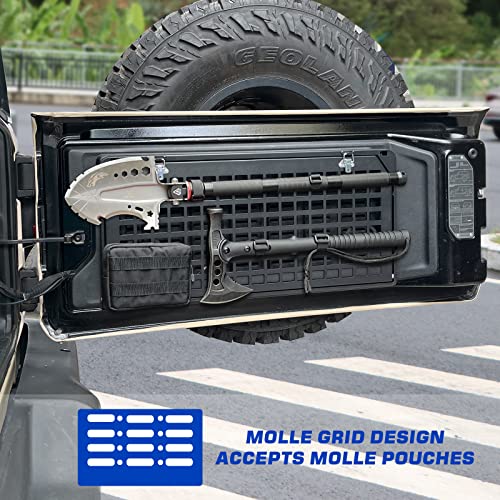 Tailgate Table Rear Foldable Cargo Shelf Aluminum Alloy Storage Shelf MOLLE Panel for Jeep Wrangler JK JKU JL JLU