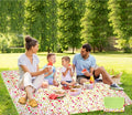 Hi Space Outdoor Picnic Blankets Waterproof Foldable Picnic Mat Sandproof Extra Large Beach Blankets for Grass Lawn Park Camping Family Concert, 80"x60", Green Polka Dot - color: Green-colorful Polka Dot