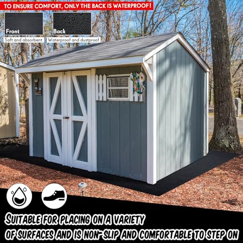 Haull Shed Floor Mat 6 x 4 ft Outdoor Waterproof Nonslip Durable Storage Sheds Protector Rug for Carport Patio Garage Garden Spring Summer Outdoor, Storage Shed Not Included - size: 6 x 4 ft