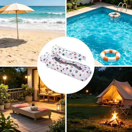Air Lounger Sofa - Inflatable Camping Couch with Built in Sun Shade Canopy, No Pump Blow Up Air Bed Lounge Chair for Outdoor Travel Beach Picnic Backyard Hiking Relax Portable Resting Furniture