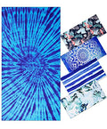 Genovega Oversized Terry Beach Towel 36 x 72 in Soft Extra Large XL Big Pool Towels Adults Clearance Blanket Travel Essentials Cruise Accessories Must Haves Vacation Stuff Lounge Chair Cover Bohemian - color: Bohemian Blue