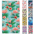 Flamingos Beach Towel,Tropical Pink Flamingos and Jungle Palm Leaves Lightweight Compact Sand Free Quick Dry Oversized Pool Swimming Towels for Girls Women Adults,29.5"×59" - color: Tropical Pink Flamingos and Jungle Palm Leaves