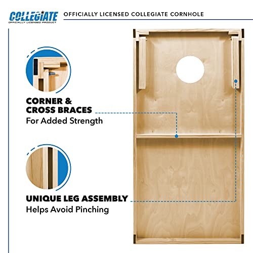 Iowa Hawkeyes 2' x 4' Regulation Size Solid Wood College Cornhole Set with Direct Print HD Team Graphics Great Gift for Any NCAA Fan! Bean Bag Toss Family Outdoor Game