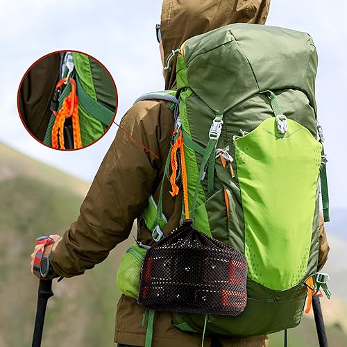 Gutsdoor Camping Cookware Set Camping Gear Campfire Utensils Non-Stick Cooking Equipment Lightweight Stackable Pot Pan Bowls with Storage Bag for Outdoor Hiking - style: 16pcs (Orange)