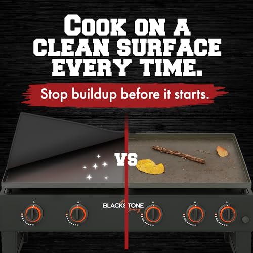 KITCHEN PERFECTION 17" Premium Silicone Griddle Cover Mat for Blackstone Griddle 17 Inch - Hermetic Protection from Rust & Debris All Year, Fits All Blackstone 17 Inch Models - Food Grade Silicone - color: Black 17 inch