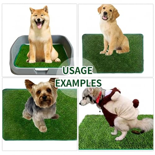 Artificial Grass for Dogs Potty Dog Grass Pad, 18x28 Inch Artificial for Dogs Potty Training, Realistic Turf Mat for Indoor & Balcony Use