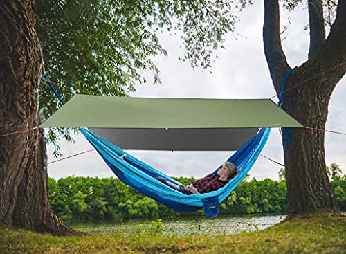Unigear Hammock Rain Fly Waterproof Tent Tarp,13.1x9.8ft, UV Protection and PU 3000mm Waterproof, Lightweight for Camping, Backpacking and Outdoor Adventure - color: Green, size: 300x400cm