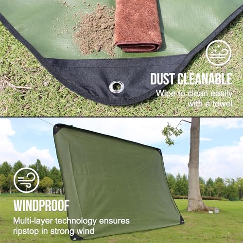 LYN Heavy Duty Emergency Blanket Survival Gear Waterproof Insulated Blanket Emergency Tarp for Camping, Hiking, Bushcraft - color: Army Green