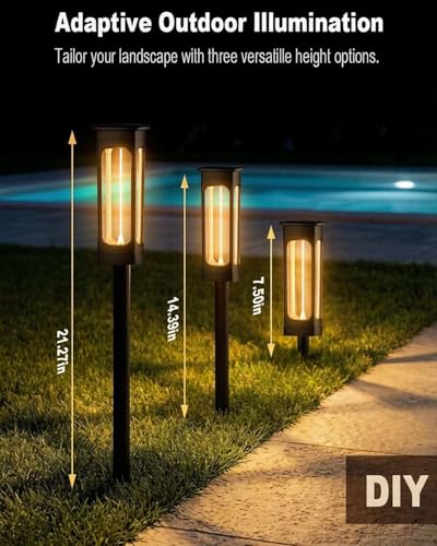 LIANGLOME Solar Pathway Lights Outdoor, Bright Solar Lights Outdoor, Auto On/Off, IP65 Waterproof Solar Garden Lights Solar Powered Landscape Lighting for Yard Patio Walkway Driveway Pathway - size: 1PK