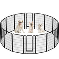 Yaheetech Dog Playpen Outdoor, 47 inch 16 Panels Dog Pen Indoor Heavy Duty Puppy Exercise Pen Metal Pet Fence for RV Camping/Yard/Garden - size: 47"