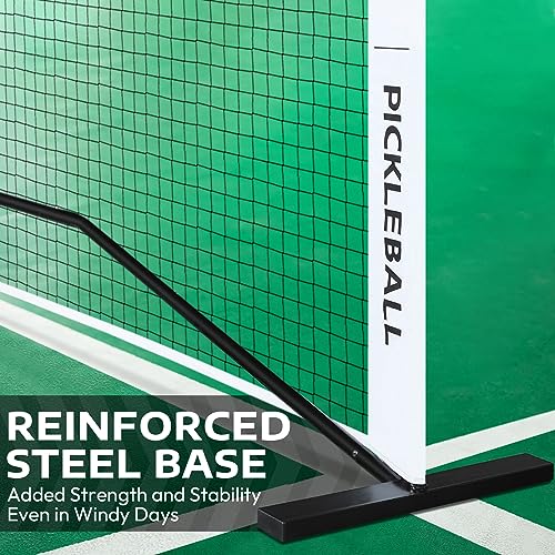 A11N SPORTS Designed for All Weather Conditions with Steady Metal Frame and Strong PE Net, Regulation Size Net with Carrying Bag- 22’ Wide x 36” Tall, Indoor/Outdoor Use - color: White