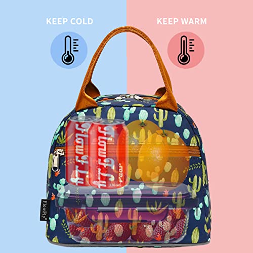 FlowFly Insulated Lunch Cooler Bag - Tote Bag Organizer for Women/Men, Cactus - color: Cactus