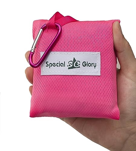 Meafteryou Outdoor Pocket Blanket,Sand-Free Fast Dry Waterproof for Beach,Travel,Hiking,Camping with 4 Built-in Ground Stakes (Pink,43x63 Inch) - color: Pink, size: 43 X 63 in