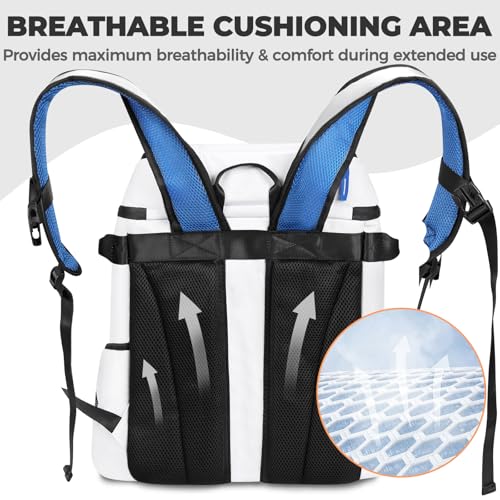 Heytrip Backpack Cooler 36/54 Cans, Insulated Portable Large Leakproof Waterproof Cooler Bag, 20 Hours Cold Retention for Lunch Camping Travel Beach Picnic - color: White - 36 Cans