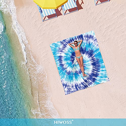 Beach Blanket Waterproof Sandproof Oversized 95”x 80”,Sand Free Beach Mat with Corner Pockets,Portable Mesh Bag for Beach Festival,Picnic,Travel and Outdoor Camping (Blue) - color: Blue