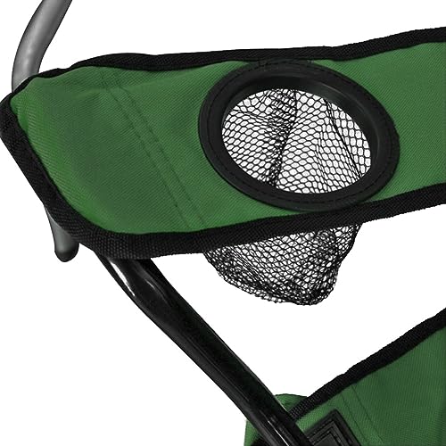 GoTEAM! Portable 2-Seat Folding Camp Chair with Cooler, Umbrella & Cup Holders – Outdoor Picnic, Beach, or Tailgate Seating – Carry Case Included - color: Green