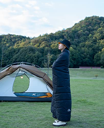 iClimb 3M Thinsulate Insulation Warm Camping Blanket Ultralight Compact - color: Black, size: 72.8” × 55”, 1 lb