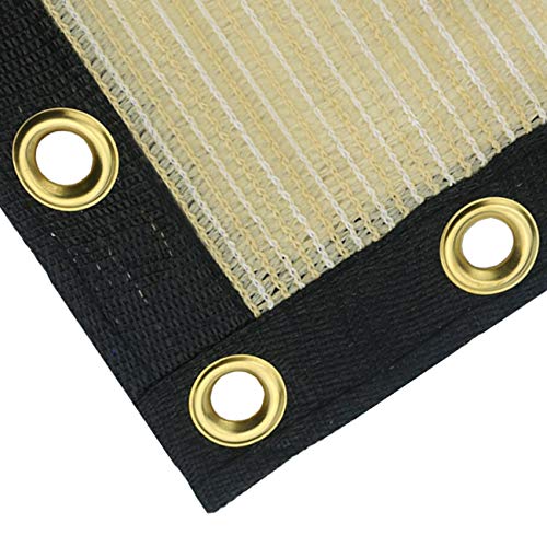 Sunnyglade 6 feet x 50 feet Privacy Screen Fence Heavy Duty Fencing Mesh Shade Net Cover for Wall Garden Yard Backyard (Sand, 6 ft X 50 ft) - color: Sand, size: 6 Ft X 50 Ft