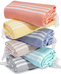 6 Packs Oversized Turkish Beach Vacation Essentials Bath Towel Set Bulk Extra Large Sand Free Quick Dry Swim Camping Pool Clearance Towels Travel Blanket Adult Stripe Proof Cloud Men Women Adult - color: Tw Multicolors Beige, size: 72 X 36 Inch