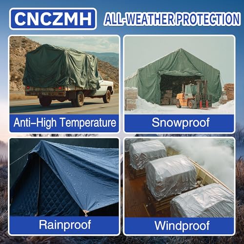 Tarp Waterproof 8x10 Feet, 8 Mil Thick Finished Size Green Poly Tarpaulin Outdoor, Metal Grommets, Reinforced Edges, Multipurpose Tarps Protective Cover for Camping Boat Plant - color: Green, size: 8x10ft