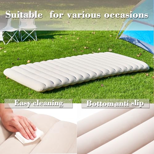 Single Size Camping Air Mattress Inflatable Bed,Blow Up Mattress Sleeping Pad