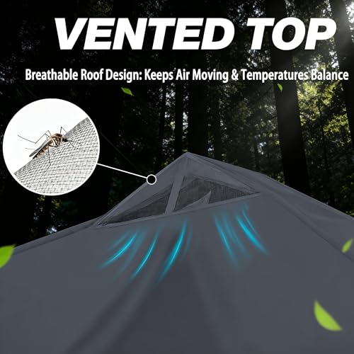 SANWAY 10x10 Pop Up Canopy Tent with Sidewalls x 4 – Easy Setup Canopy Tent, Waterproof, UV-Resistant, Portable with Carry Bag for Outdoor Events, Camping, and Backyard Parties – Dark Gray - color: Dark Gray