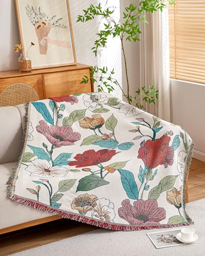 Erke Chair Recliner Cover Boho Throw Blanket Hippie Living Room Decor Wall Hanging Tapestry Outdoor Picnic Camping Rug Mattress Beach Towels Sofa Furniture Slipcover Bohemian 50”x70” The Floral - color: The Floral
