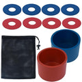 Washer Toss Game Sets Includes 2 Solid Wood Targets and 8 Metal Washers, Portable Beach Cornhole Game Ring Toss Games Outdoor Beach Yard Games for Adults and Family
