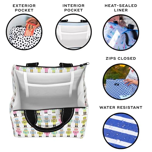 SCOUT Eloise Lunch Bag - Lightweight Insulated Soft Lunch Box, Opens Wide, Zips Closed, Interior Pocket, for Women, Work, Beach, Travel, Pool & Picnic - color: Cracking Up