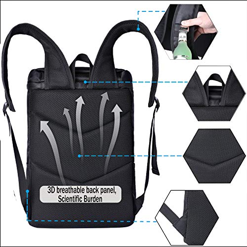 FORICH Soft Cooler Backpack Insulated Waterproof Backpack Cooler Bag Leak Proof Portable Small Cooler Backpacks to Work Lunch Travel Beach Camping Hiking Picnic Fishing Beer for Men Women - color: Black