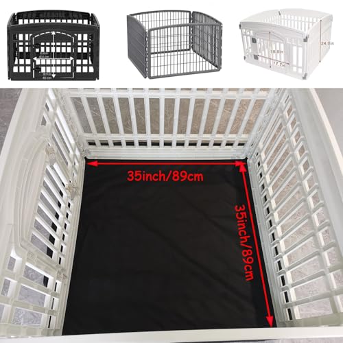 Dog Playpen Bottom Pad Fits for 35 Inch 4 Panels Exercise Pet Playpen, Dog Crate Pad Puppy Playpen Pad Leakproof Non-Slip(Playpen Not Included) Black - color: 36 inch 4 panel bottom black