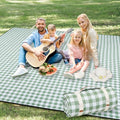 G GOOD GAIN Picnic Blankets Outdoor Extra Large - 80"x80" Portable Waterproof Picnic Blanket, Machine Washable 3-Layer Foldable Park Mat with Sandproof Backing for Grass, Hiking, Travel (Olive Green) - color: Olive Greed