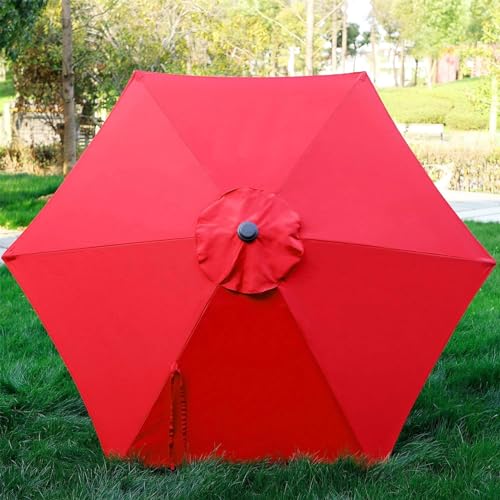 Blissun 7.5 ft Patio Umbrella, Yard Umbrella, Outdoor Market Umbrella with Push Button Tilt Crank (Red) - color: Red