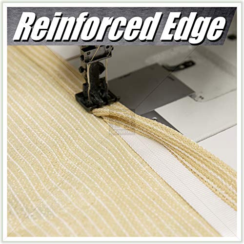 ColourTree 20' x 20' x 20' Beige Sun Shade Sail Triangle CTSLT20 - Canopy Mesh Fabric UV Block UPF50 - Commercial Heavy Duty - 190 GSM - 3 Years Warranty (We Make Custom Size)