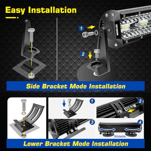 Magnetic LED Light Bar, Super Bright 12 Inch Combo Beam Cigarette Lighter Light Bar 6000K with Strong Magnets 4 Way Mount, 12V 24V Tractor Work Light for ATV Cars Trailer - size: 12inch Combo Magnetic Lights