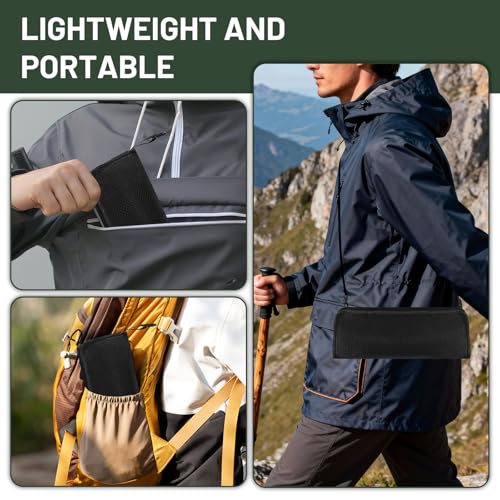 Ultra-Thin Portable Folding Stool - 1.97" Slim Fold, 0.99LB Lightweight, 200LB Capacity Camping Chair for Adults, Compact Collapsible Seat for Outdoor Fishing, Hiking, Events & Queue（Black） - color: Black