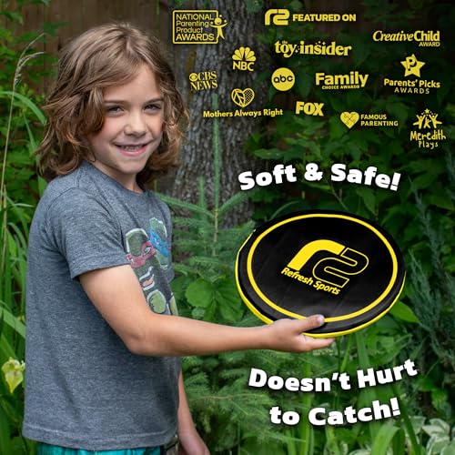 Flying Beach Toys for Teens – Lightweight Soft Flying Disc for Summer Fun For Kids – Safe & Easy to Throw for Boys Girls – Great for Outdoor Play at the Beach or Yard – Ages 6 7 8 9 10 11 12+ - color: Jet Black