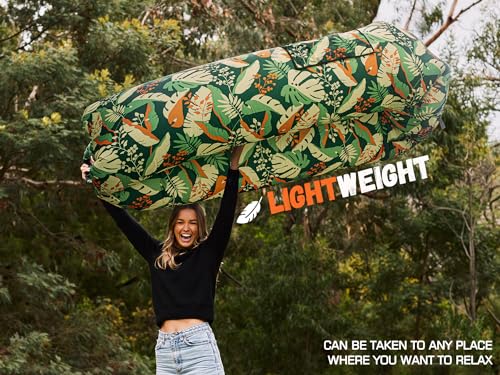 WEKAPO Inflatable Couch Air Lounger Chair - Camping & Beach Accessories, Portable Blow up Sofa for Hiking, Lawn, Indoor/Outdoor Movies & Music Festivals. Lightweight and Easy to Set Up Air Hammock - color: G Leaf