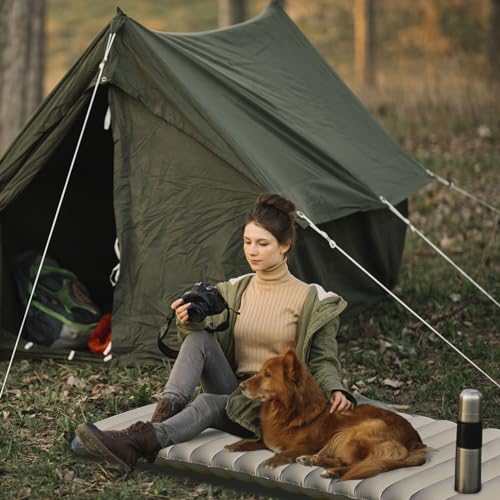 Single Size Camping Air Mattress Inflatable Bed,Blow Up Mattress Sleeping Pad