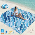 Famstar Beach Blanket Oversized Extra Large 78" X 81",Waterproof Sandproof Beach Blanket 1-7 Adults Lightweight Durable for Travel Camping Hiking Picnic - color: Mixed1, size: 78" X 81"