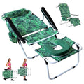 ABORON Tanning Chair with Face Hole, 5-Position Adjustable Reclining Beach Lounge Chair, Folding Face Down Sun Lounger for Beach, Poolside, Patio, Lawn, Home - color: Green