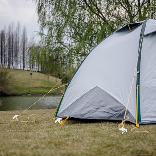 8" Screw in Tent Stakes Heavy Duty, Ground Anchors Screw in, Metal Threaded Tent Spikes, Camping Pegs for Canopies & Gardening Inflatable Decor (12 PCS Luminous) - style: 12 PCS Luminous