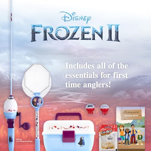 Shakespeare Youth Fishing Reel and Rod Combo - color: Disney Frozen 7 pc Kit