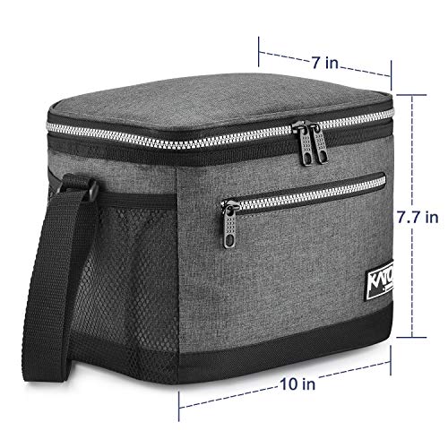 Tirrinia Insulated Lunch Box for Men/Women, Leakproof Lunch Bag for School Work, Large Lunch Tote Kids Boys Girls Student Back to School, Soft Cooler Office Picnic Beach Camping for Adults,Dark Grey - color: Ash Charcoal, size: Medium -7.8L