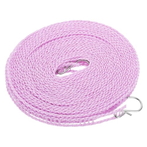 uxcell Portable Clothesline, 26.25ft Nylon Windproof Non-Slip Washing Line Rope for Courtyard Outdoor Travel Camping Laundry Drying, Purple - color: Purple, size: 26.25ft
