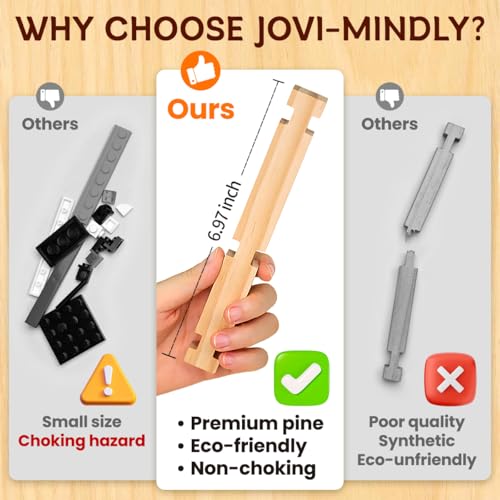 Jovi-mindly＆Notchies 107 Pcs Wooden Blocks Toys with Door and Windows,Classic Old Fashioned Toys,Wooden Building Blocks for Kids Ages 4-8 Boys and Girls,Birthday Toys Gifts - style: Dream House