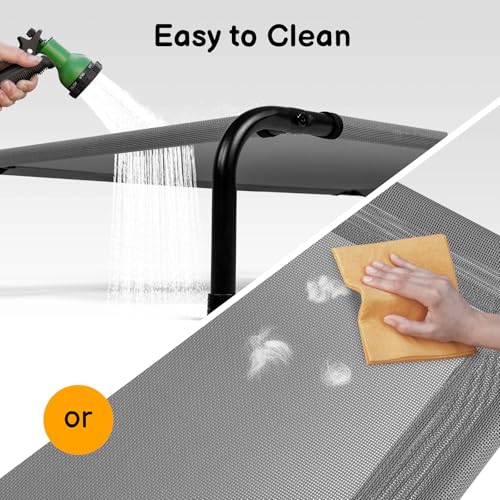 Outvita 50 Inch Elevated Dog Bed, Outdoor Cooling Raised Pet Cot, with Waterproof Textilene Mesh, Washable, Breathable, Alloy Steel Frame, Portable, Chew Proof, Indoor & Outdoor (Gray) - color: Gray, size: Large