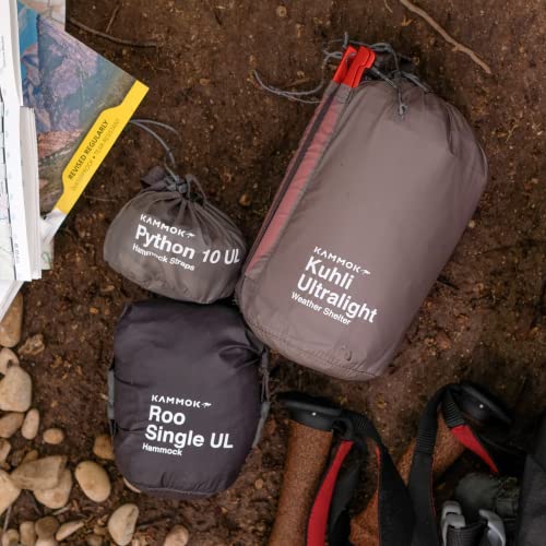 KAMMOK Kuhli Pro | Versatile Weather Shelter, (Waterproof, Durable, Portable, Camping Tarp, Hammock Tarp, Rain Cover), Granite Gray - color: Granite Gray, size: Kuhli Pro